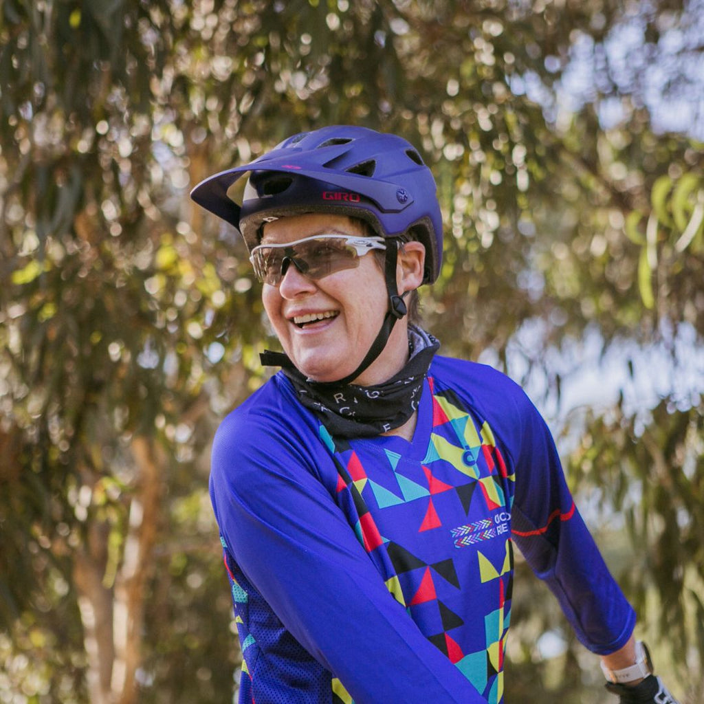 womens cycling kaleidoscope mountain bike jersey 3/4 sleeve 5